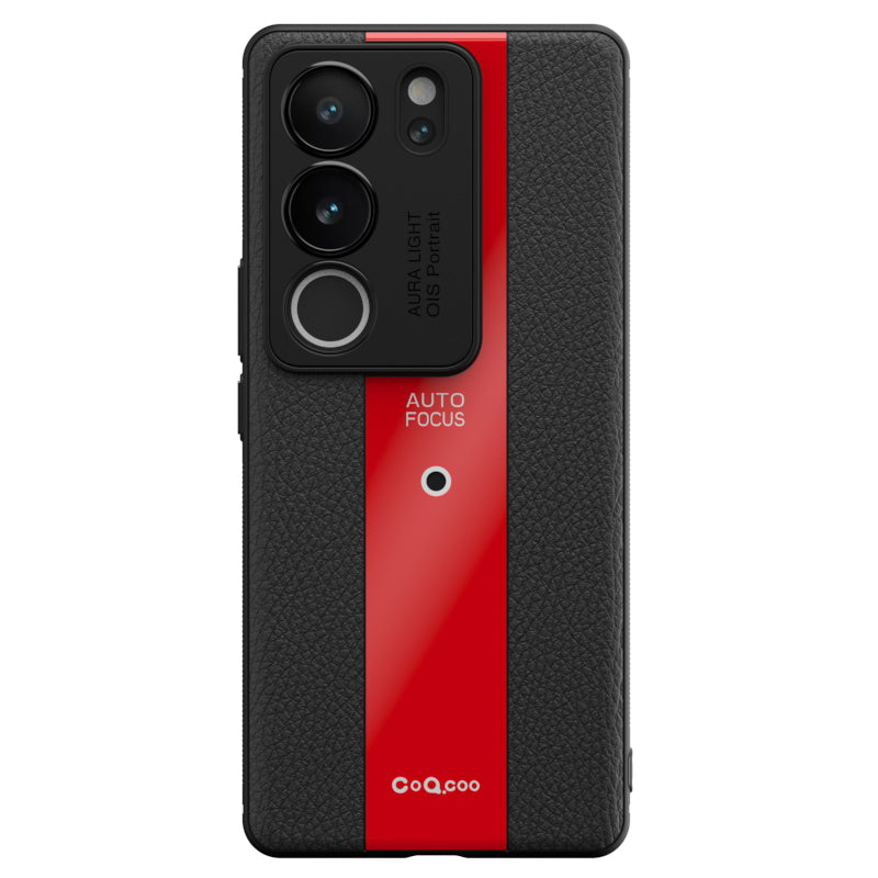Q.COO For vivo S17 5G / S17 Pro 5G Cell Phone Cases Slim-Fit Leather Coated TPU+Acrylic Cover
