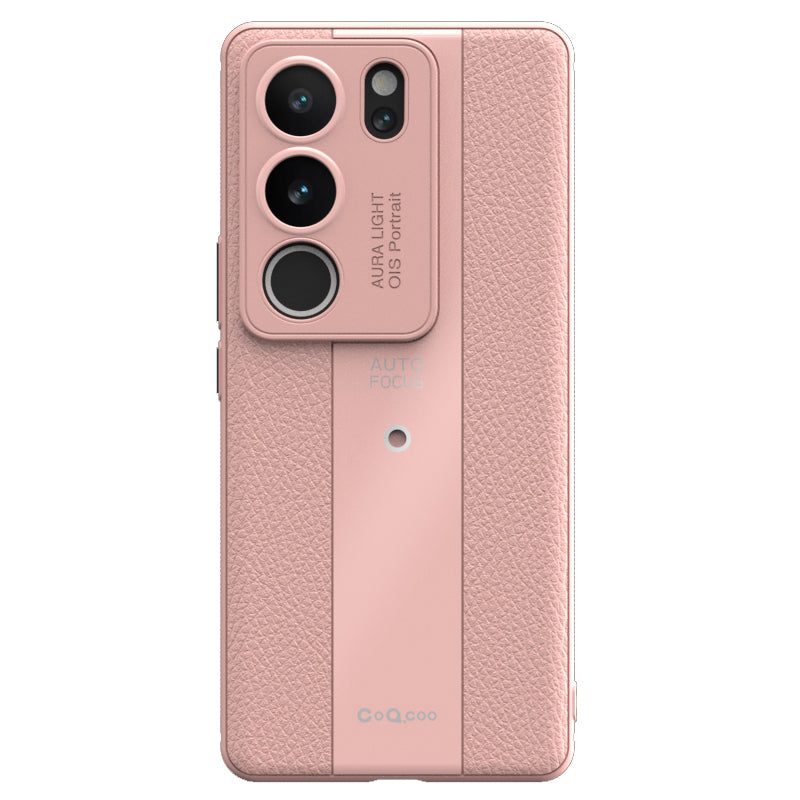 Q.COO For vivo S17 5G / S17 Pro 5G Cell Phone Cases Slim-Fit Leather Coated TPU+Acrylic Cover