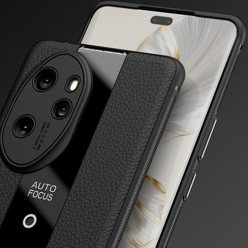 Q.COO Phone Case for Honor 100 5G Cover PU Leather+TPU+Acrylic Reinforced Corners Shell