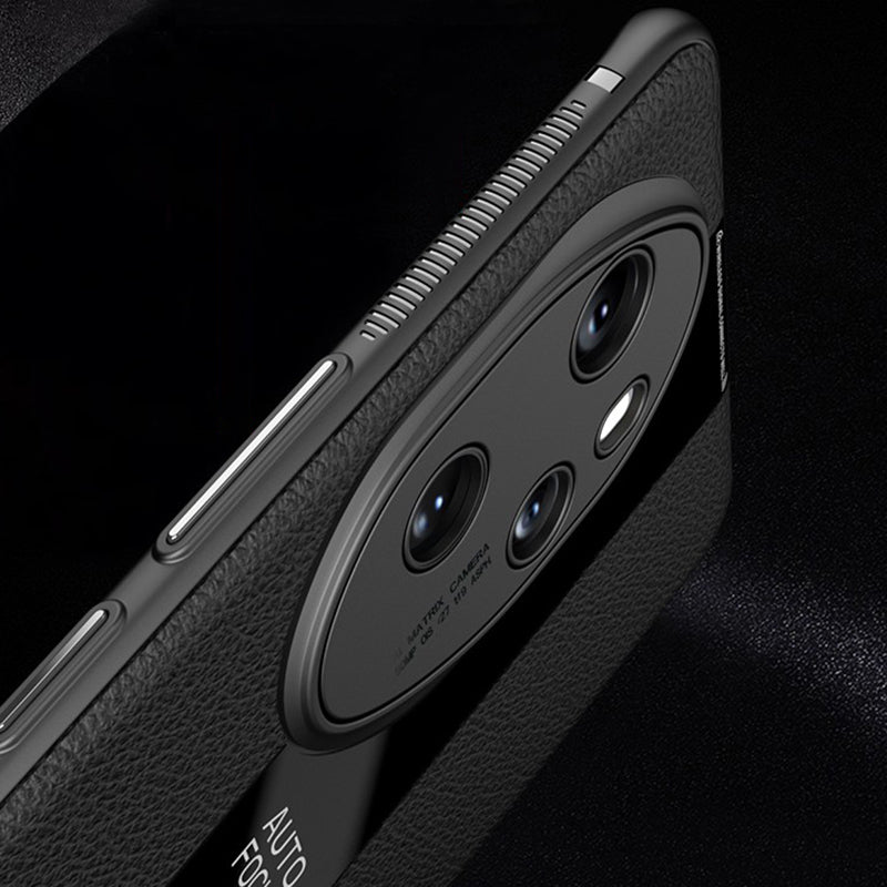 Q.COO Phone Case for Honor 100 5G Cover PU Leather+TPU+Acrylic Reinforced Corners Shell