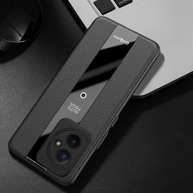 Q.COO Phone Case for Honor 100 5G Cover PU Leather+TPU+Acrylic Reinforced Corners Shell