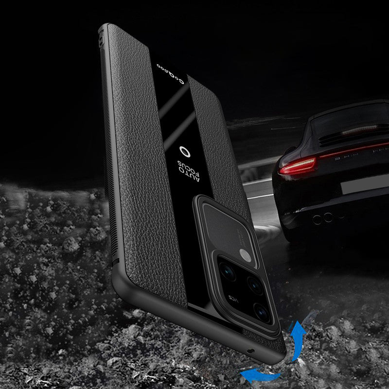 Q.COO Case for vivo S18 5G / S18 Pro 5G Cover PU Leather Coated TPU+Acrylic Phone Shell
