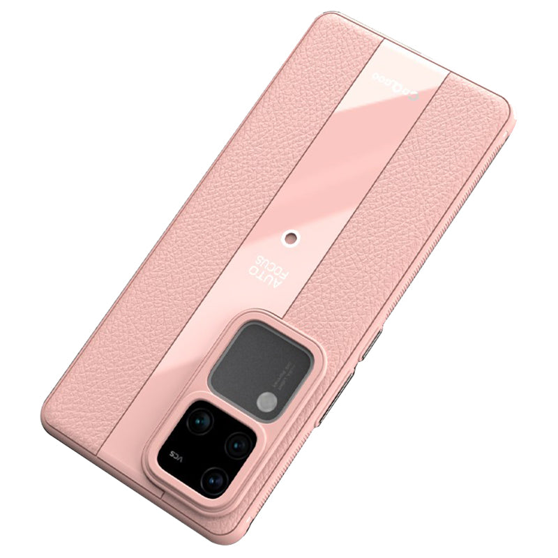 Q.COO Case for vivo S18 5G / S18 Pro 5G Cover PU Leather Coated TPU+Acrylic Phone Shell