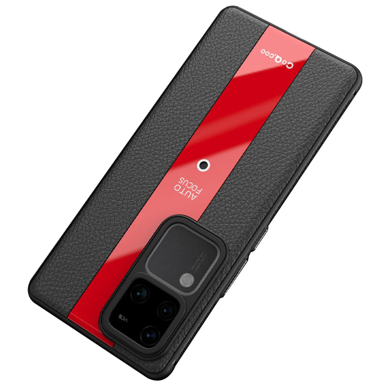 Q.COO Case for vivo S18 5G / S18 Pro 5G Cover PU Leather Coated TPU+Acrylic Phone Shell