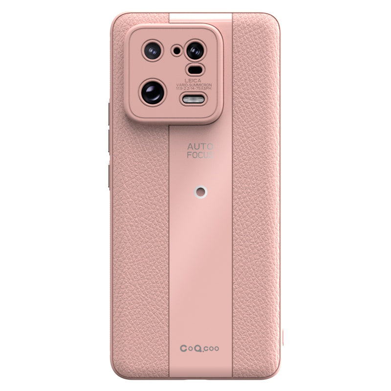 Q.COO For Xiaomi 13 Pro 5G Shockproof Case Textured PU Leather+TPU+Acrylic Phone Protector