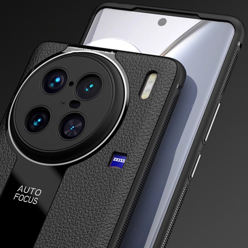 Q.COO For vivo X90 Pro+ 5G Shockproof Phone Cover PU Leather+TPU+Acrylic Back Case