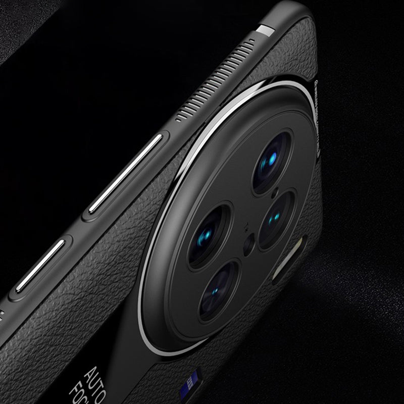 Q.COO For vivo X90 Pro+ 5G Shockproof Phone Cover PU Leather+TPU+Acrylic Back Case