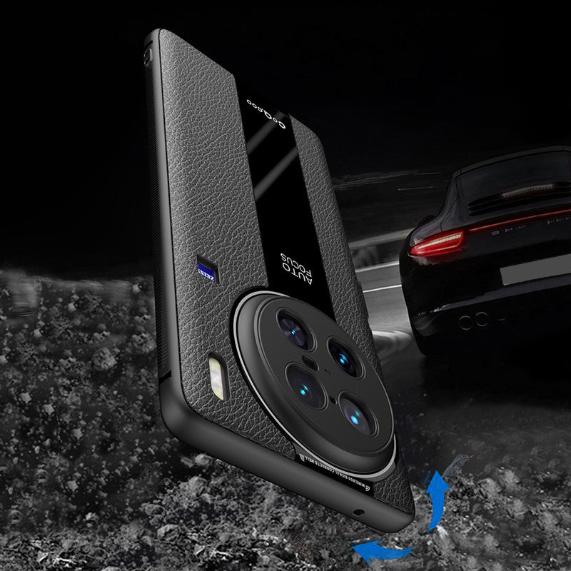 Q.COO For vivo X90 Pro+ 5G Shockproof Phone Cover PU Leather+TPU+Acrylic Back Case