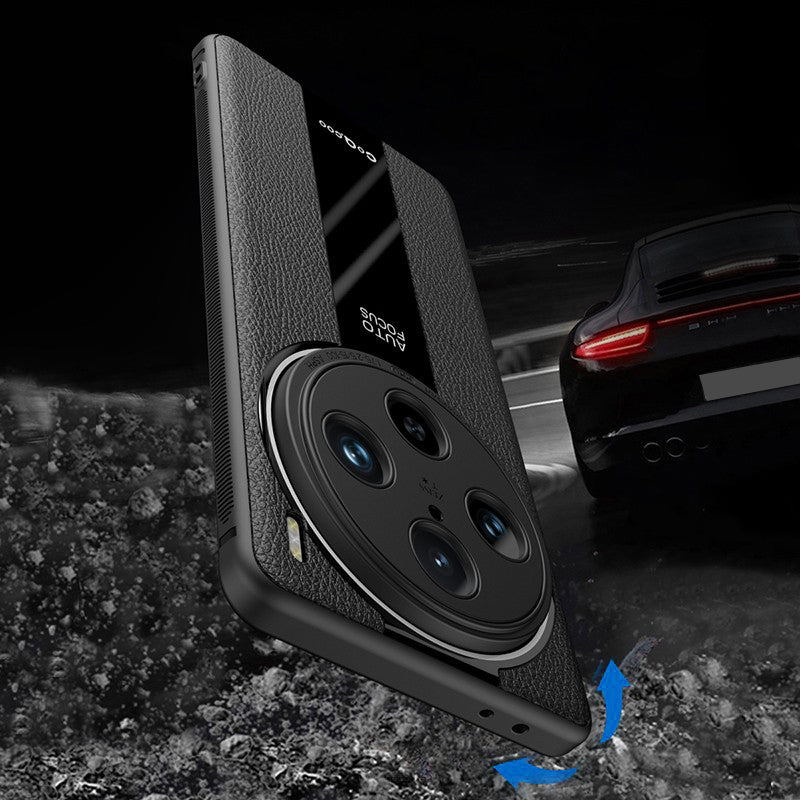 Q.COO For vivo X100 5G Case PU Leather+TPU+Acrylic Scratch-resistant Back Phone Cover