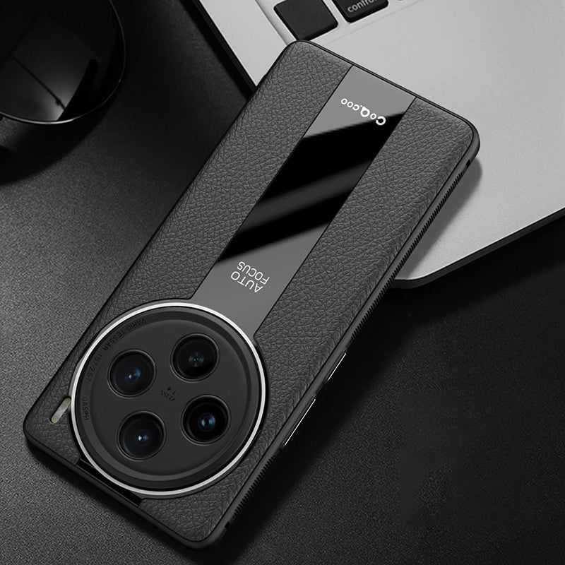Q.COO For vivo X100 5G Case PU Leather+TPU+Acrylic Scratch-resistant Back Phone Cover