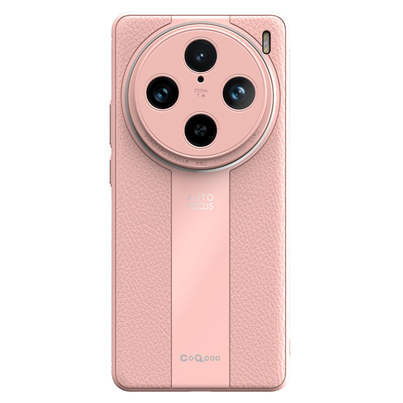 Q.COO For vivo X100 Pro 5G Cell Phone Case PU Leather+TPU+Acrylic Anti-slip Back Cover