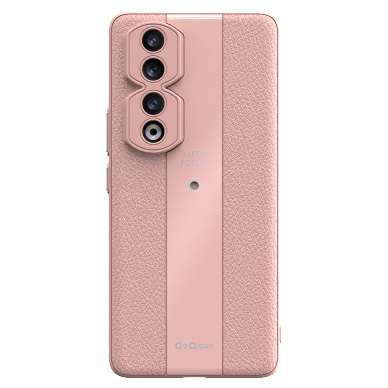Q.COO For Honor 90 Cover PU Leather+TPU+Acrylic Non-slip Smart Phone Case