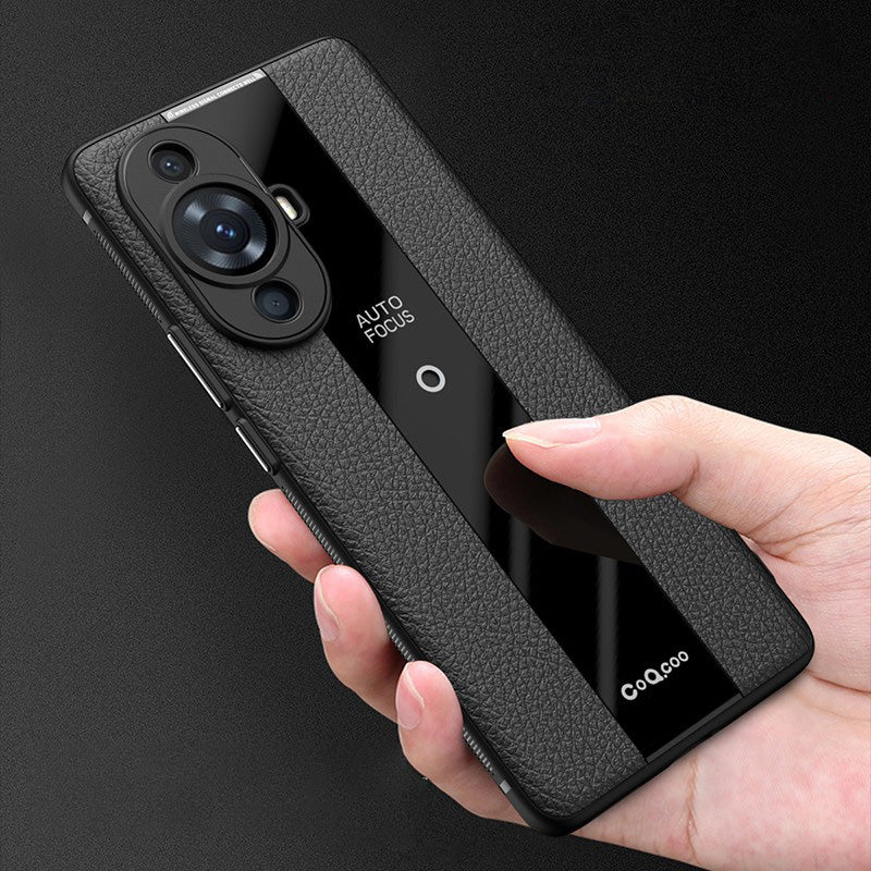 Q.COO For Huawei nova 11 Pro / nova 11 Ultra Case Non-slip TPU+Acrylic+Leather Phone Protector