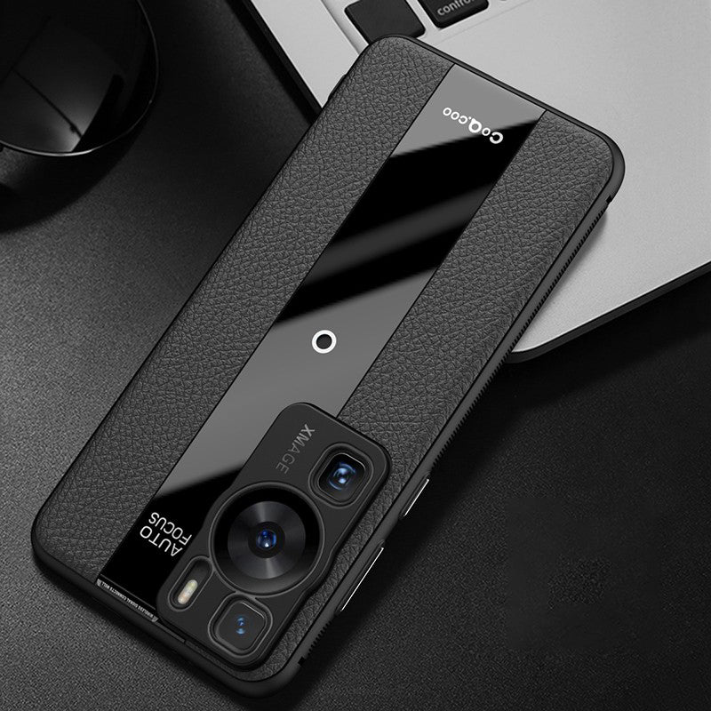 Q.COO For Huawei P60 / P60 Pro Fall Proof Case PU Leather+TPU+Acrylic Phone Shell