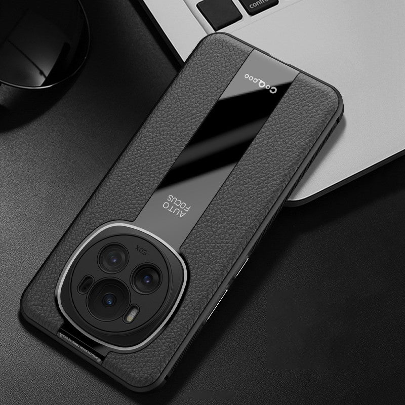 Q.COO For Honor Magic6 5G Case PU Leather+TPU+Acrylic Mobile Phone Back Cover