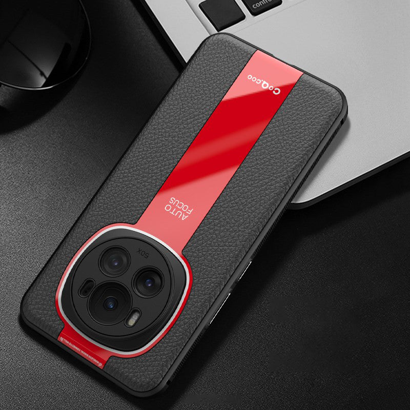 Q.COO For Honor Magic6 5G Case PU Leather+TPU+Acrylic Mobile Phone Back Cover