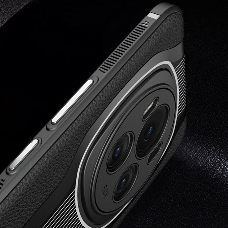 Q.COO For Honor Magic6 Pro 5G Shockproof Cover PU Leather+TPU+Acrylic Cell Phone Case