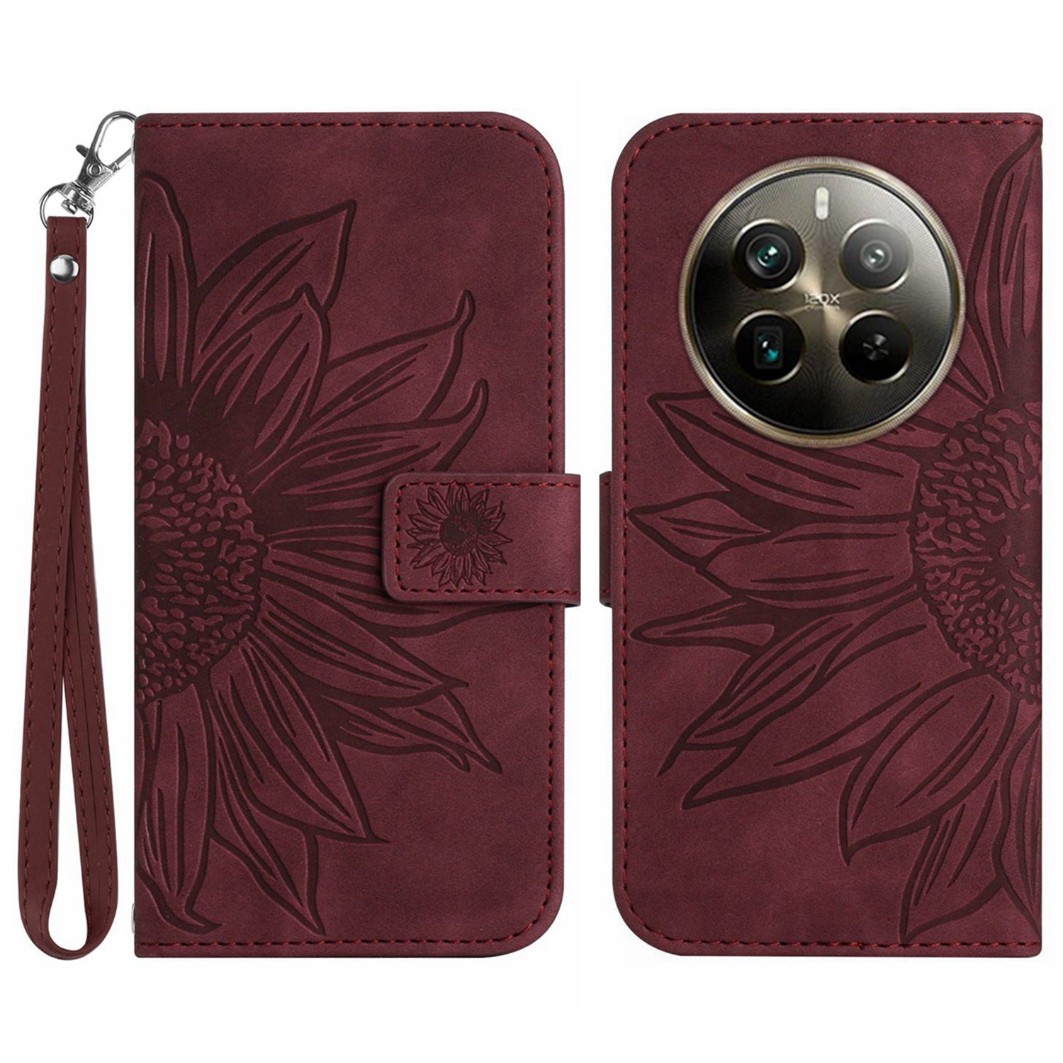 HT04 For Realme 12 Pro 5G / 12 Pro+ 5G Case Skin-touch Leather Phone Cover with Wallet Stand