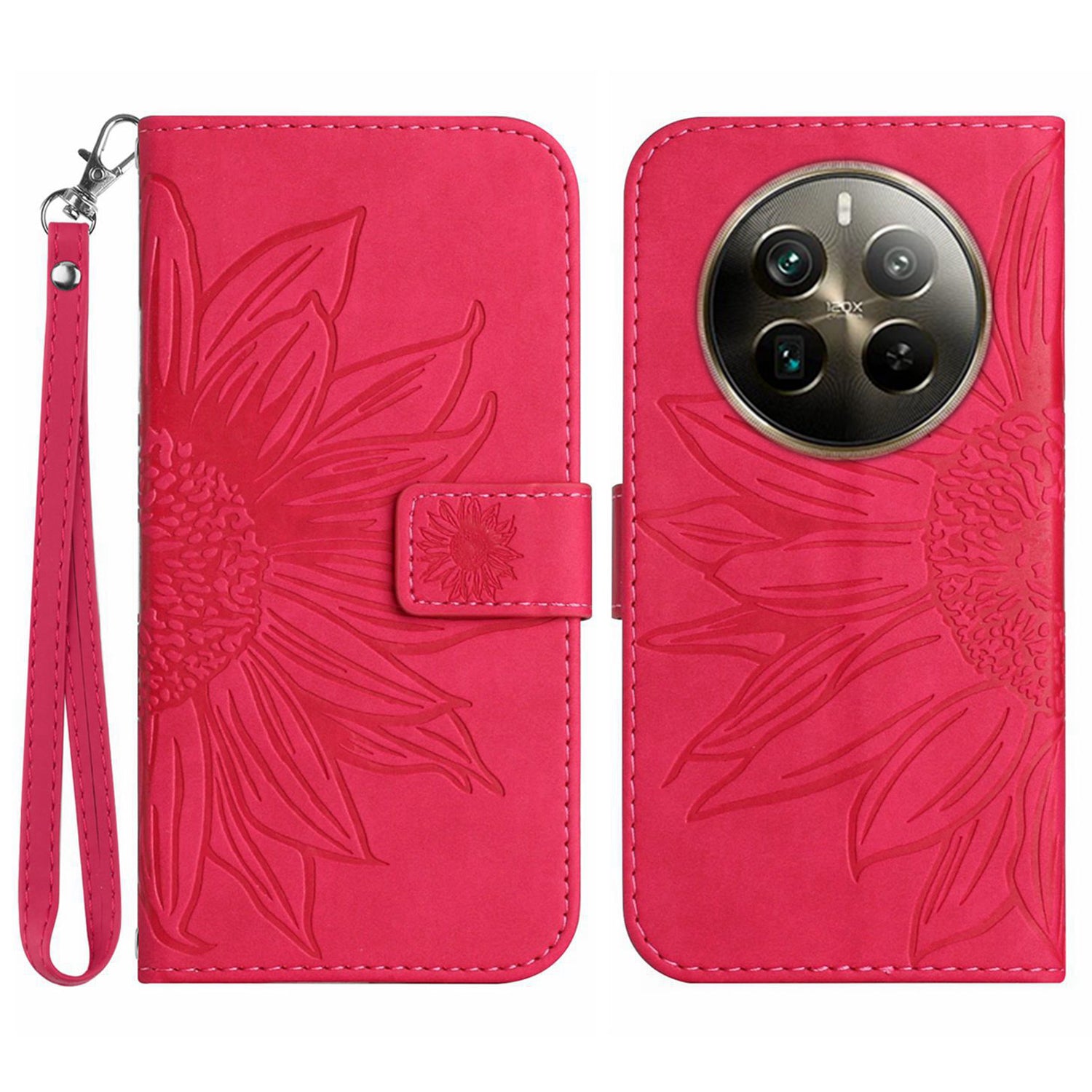 HT04 For Realme 12 Pro 5G / 12 Pro+ 5G Case Skin-touch Leather Phone Cover with Wallet Stand