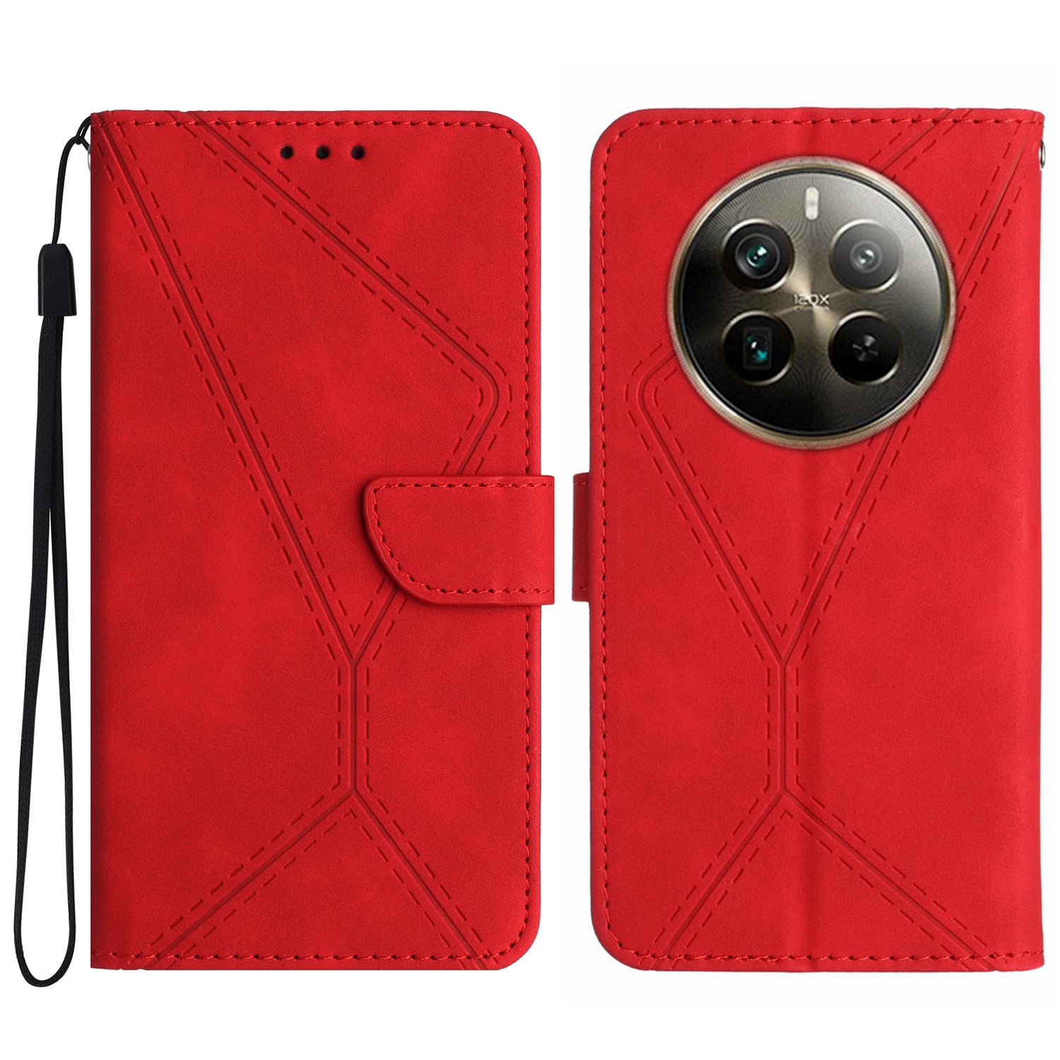 HT05 For Realme 12 Pro 5G / 12 Pro+ 5G Case Skin-touch Leather Flip Phone Cover with Wallet