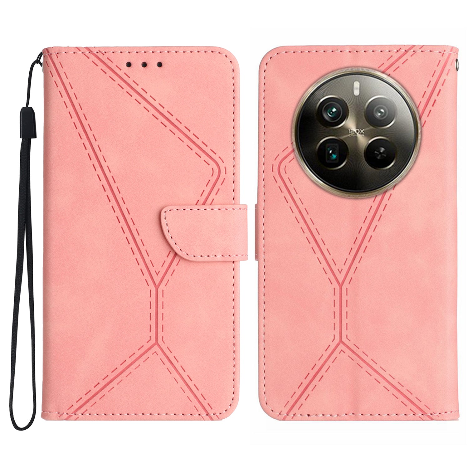 HT05 For Realme 12 Pro 5G / 12 Pro+ 5G Case Skin-touch Leather Flip Phone Cover with Wallet