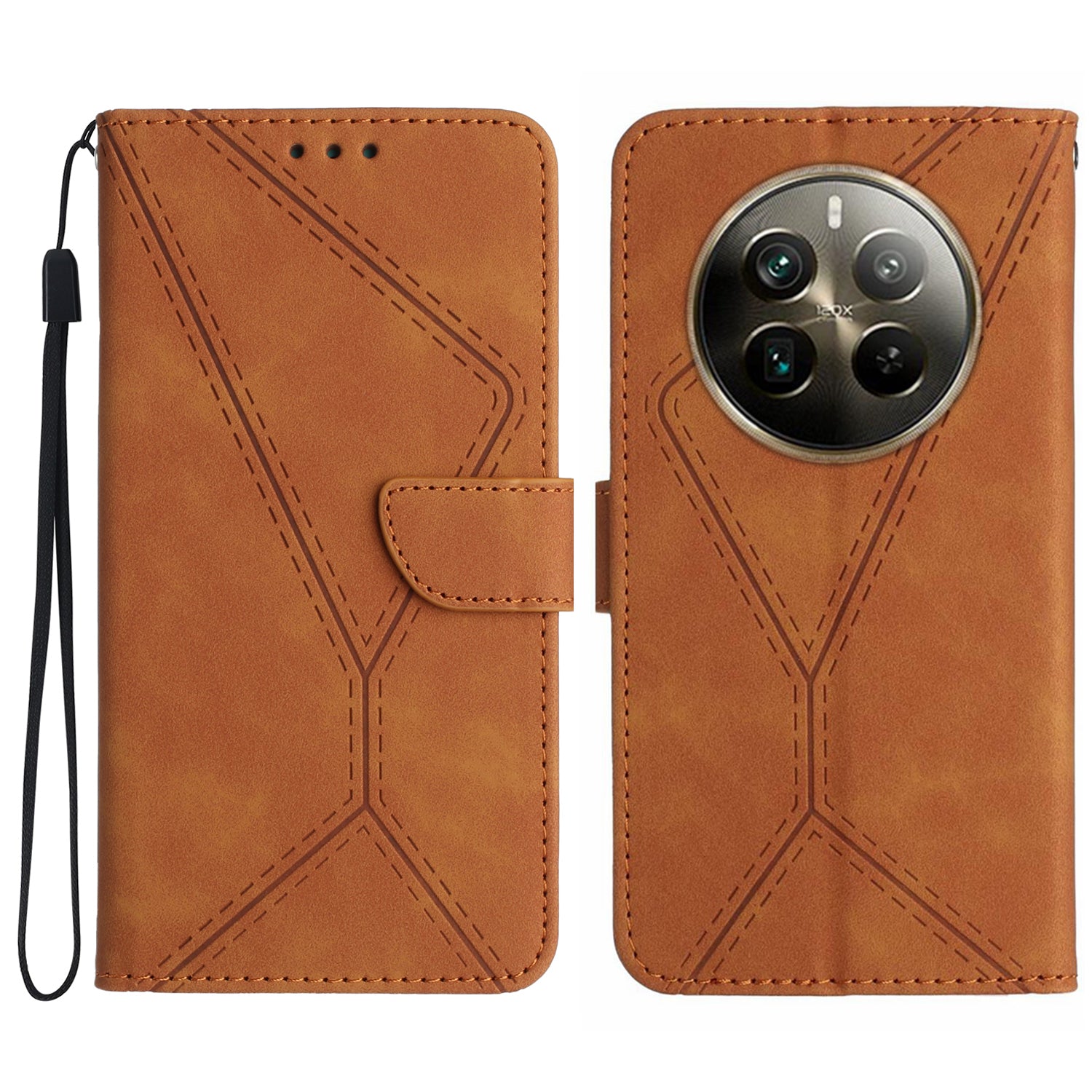 HT05 For Realme 12 Pro 5G / 12 Pro+ 5G Case Skin-touch Leather Flip Phone Cover with Wallet