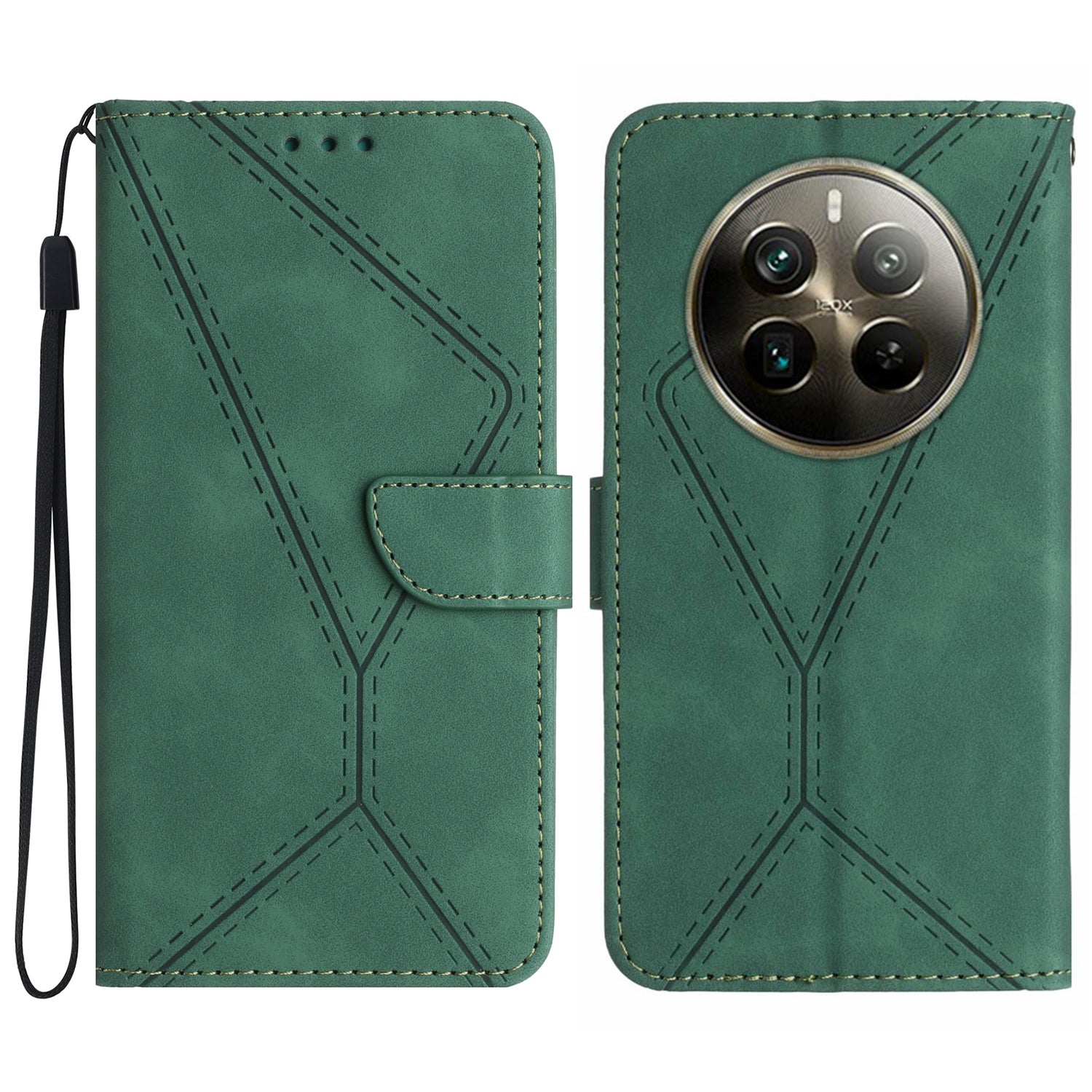 HT05 For Realme 12 Pro 5G / 12 Pro+ 5G Case Skin-touch Leather Flip Phone Cover with Wallet