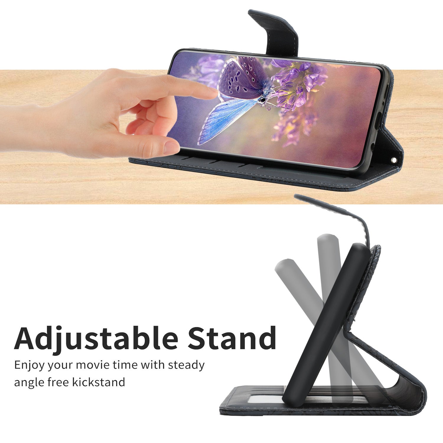 HT03 For Realme 12 Pro 5G / 12 Pro+ 5G Case with Wrist Strap PU Leather Wallet Phone Cover