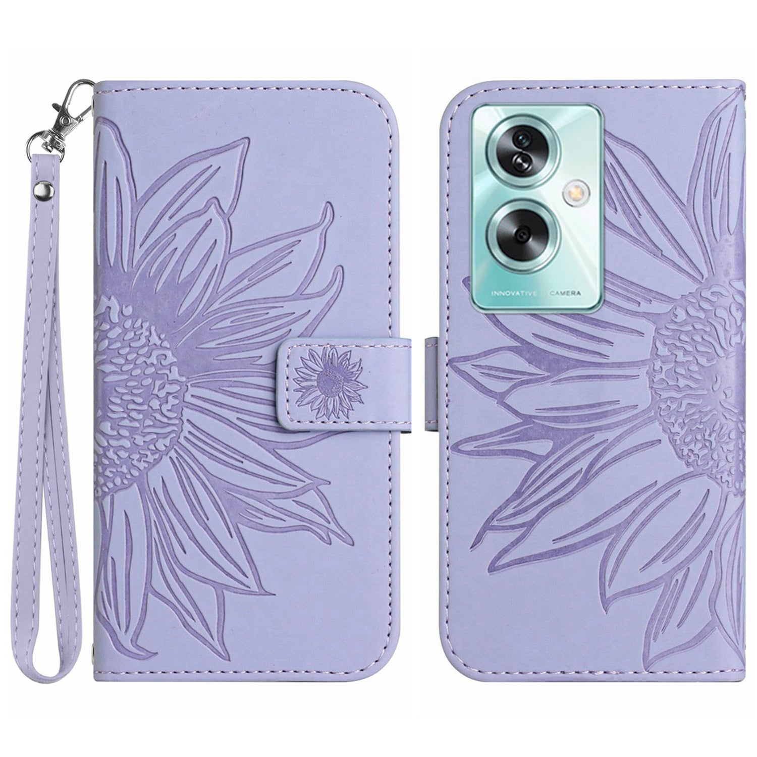 HT04 For Oppo Reno11 F 5G / F25 Pro 5G Case Sunflower Pattern Wallet Flip Leather Phone Cover