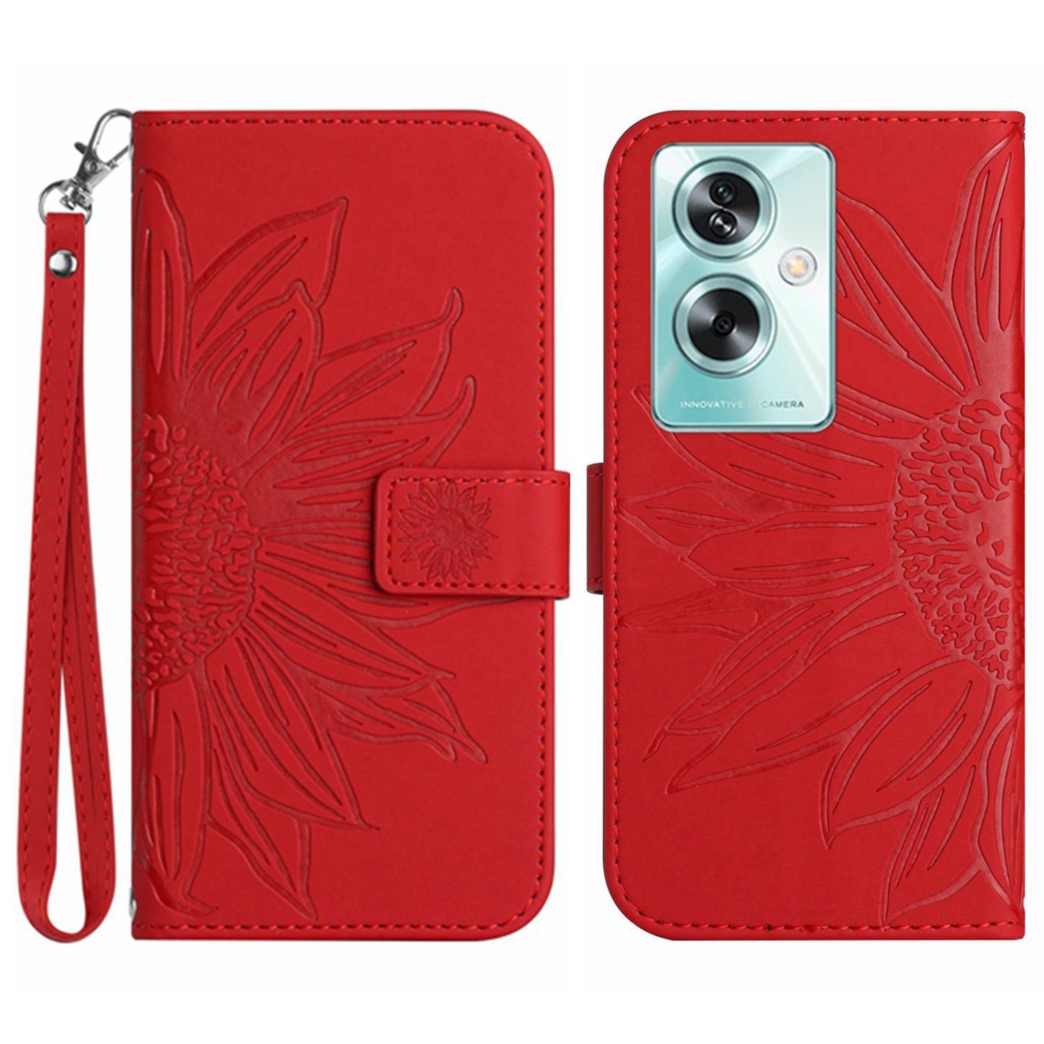 HT04 For Oppo Reno11 F 5G / F25 Pro 5G Case Sunflower Pattern Wallet Flip Leather Phone Cover