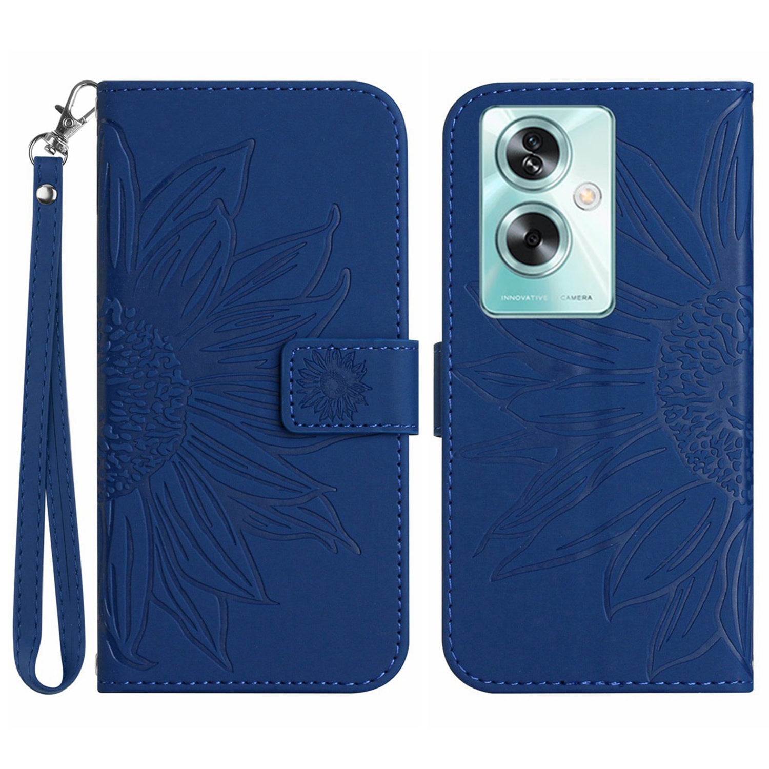 HT04 For Oppo Reno11 F 5G / F25 Pro 5G Case Sunflower Pattern Wallet Flip Leather Phone Cover