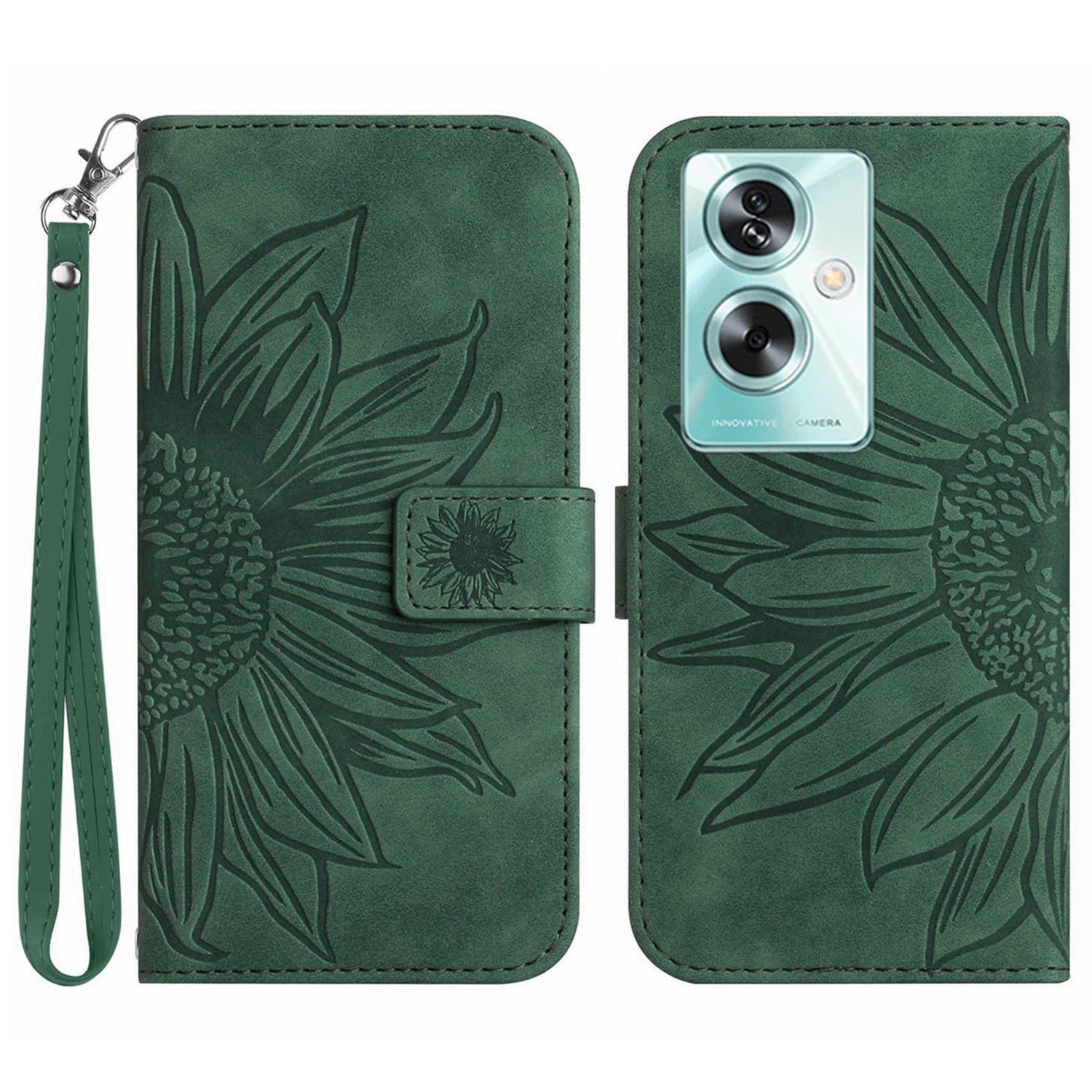 HT04 For Oppo Reno11 F 5G / F25 Pro 5G Case Sunflower Pattern Wallet Flip Leather Phone Cover