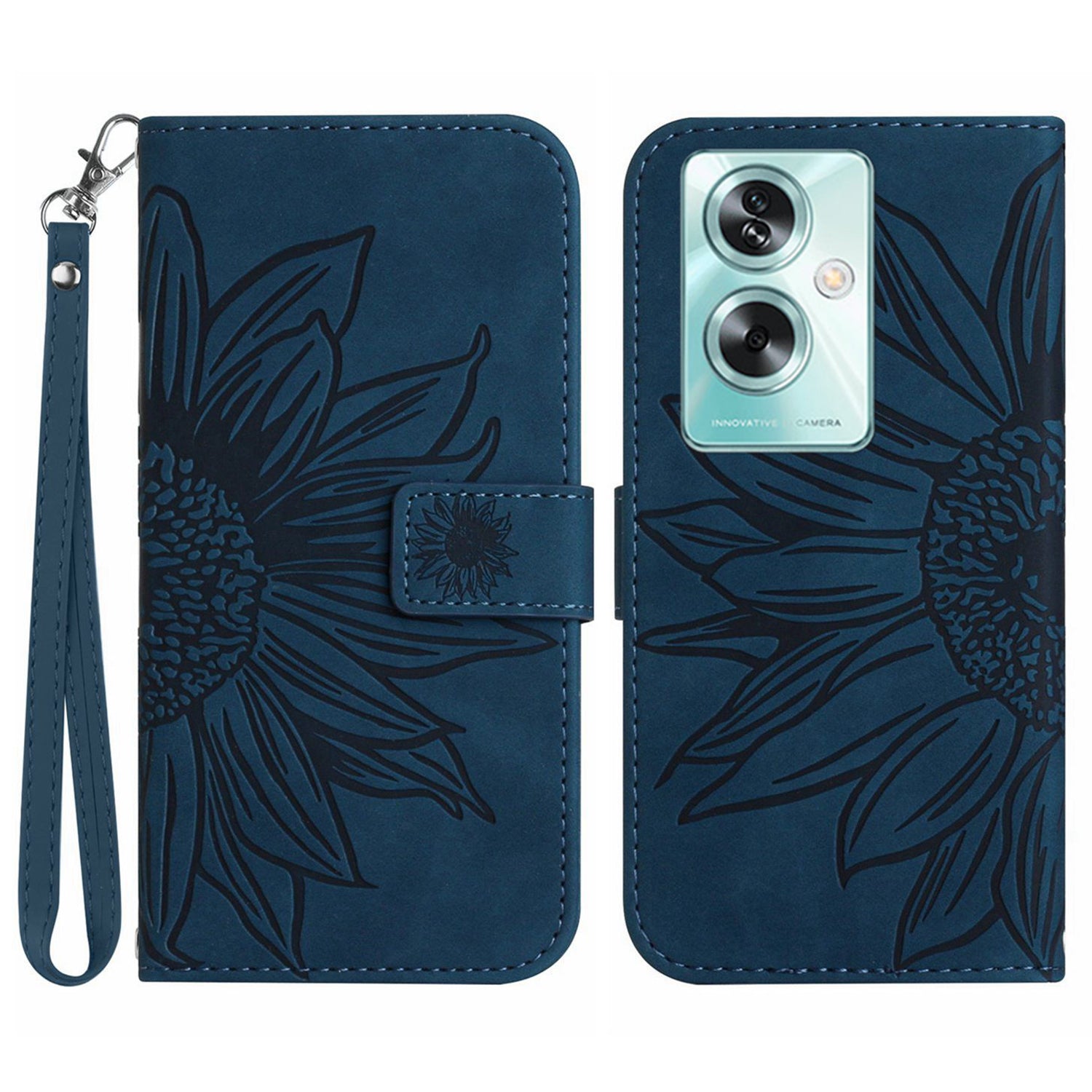 HT04 For Oppo Reno11 F 5G / F25 Pro 5G Case Sunflower Pattern Wallet Flip Leather Phone Cover