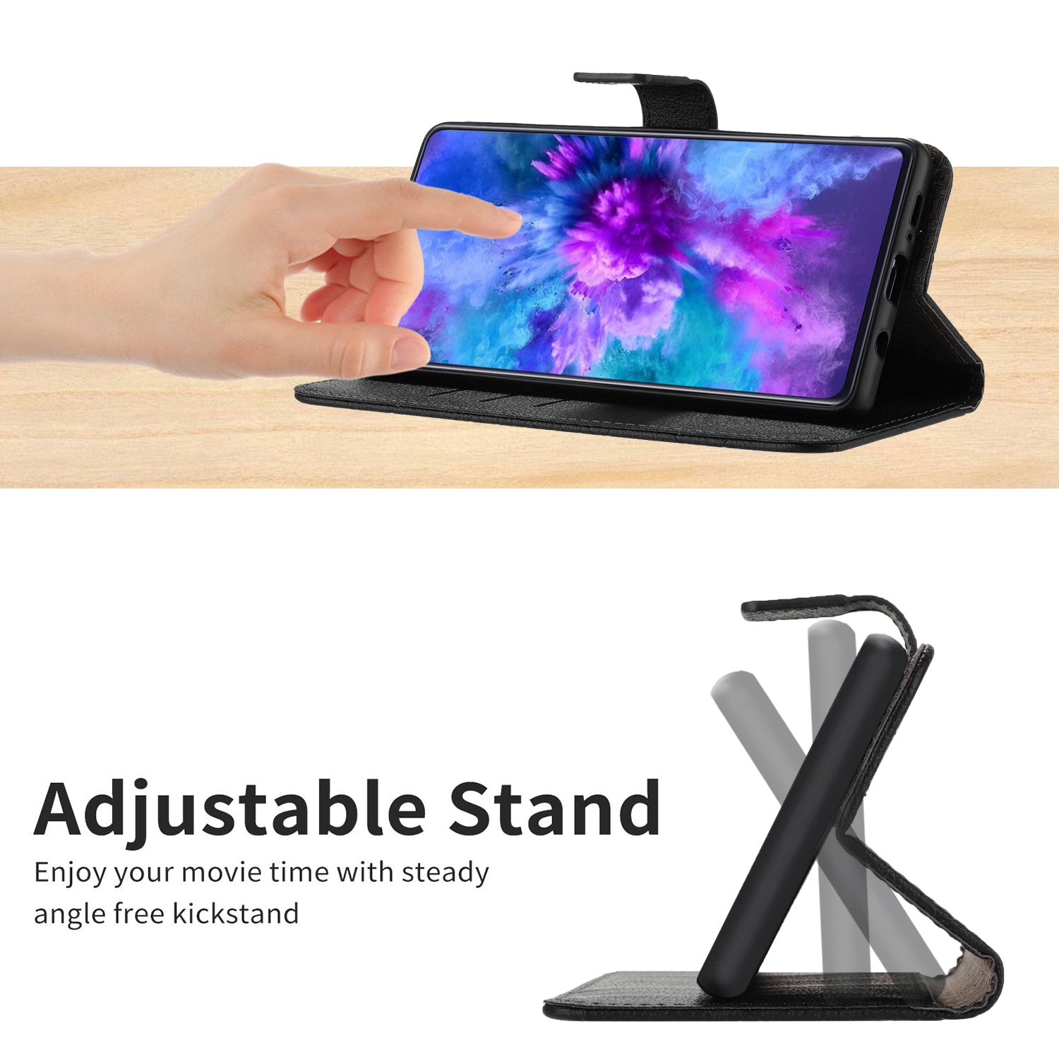 HT06 For Oppo Reno11 F 5G / F25 Pro 5G Leather Case Imprinting Rhombus Pattern Phone Cover