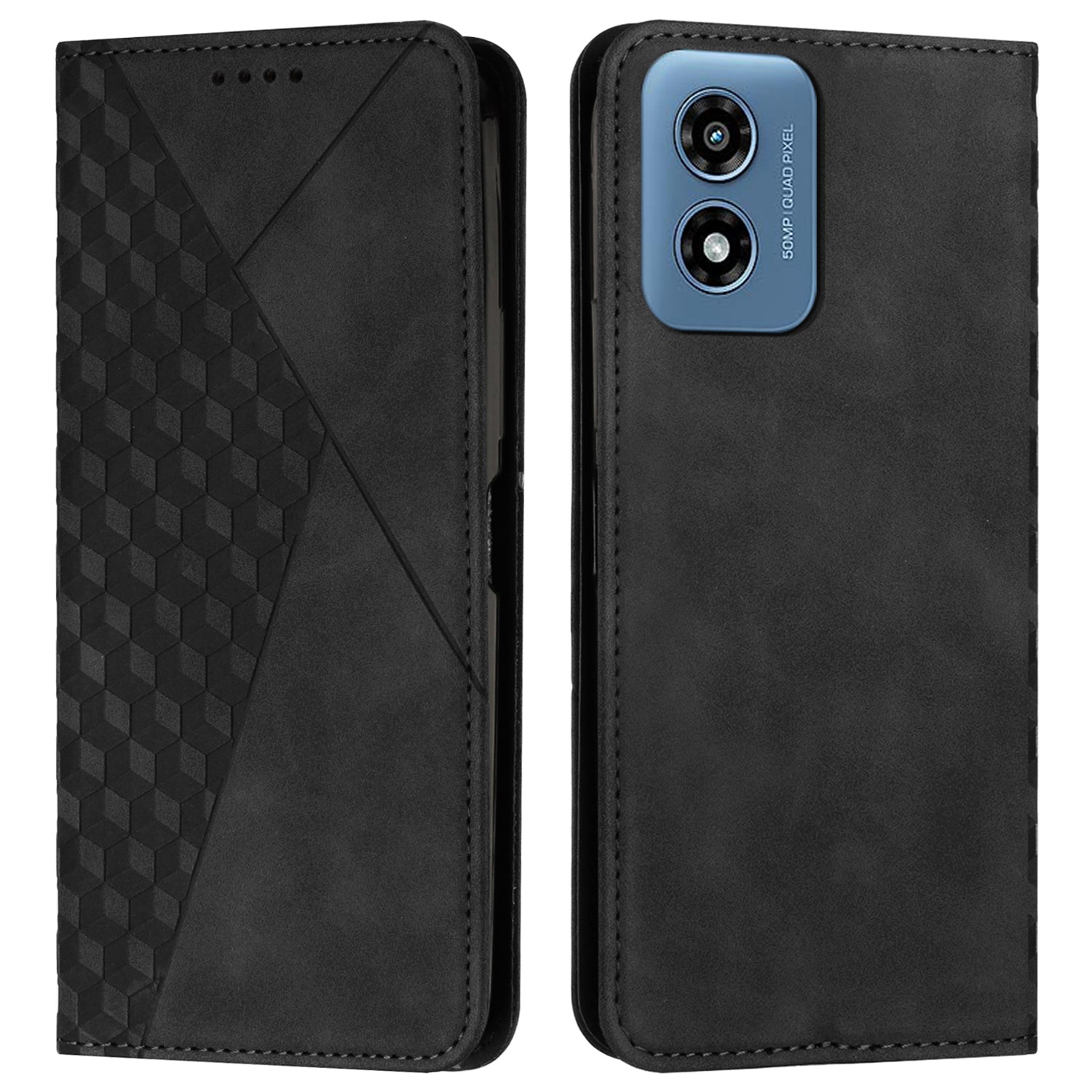 For Motorola Moto G04 4G / Moto G24 4G Magnetic Phone Case PU Leather Folio Stand Cover