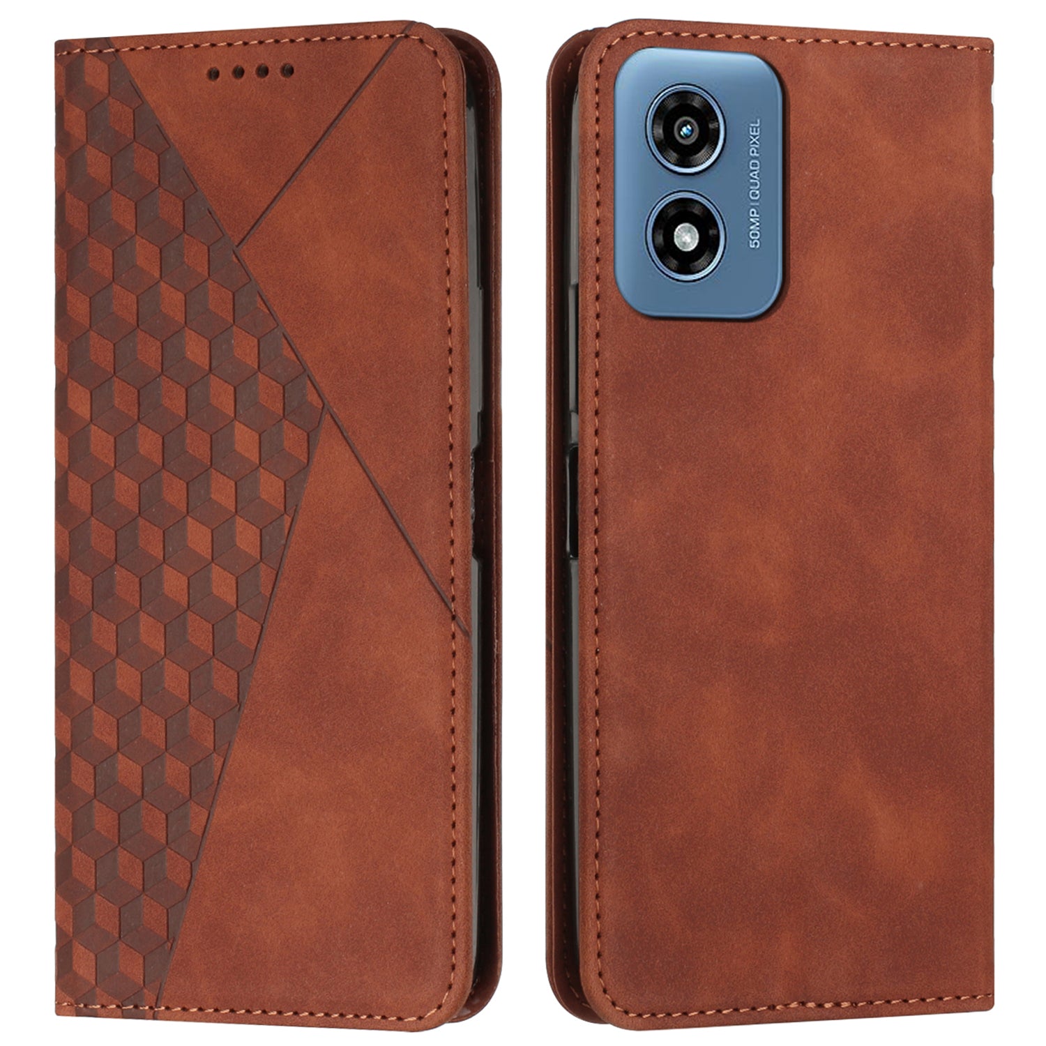 For Motorola Moto G04 4G / Moto G24 4G Magnetic Phone Case PU Leather Folio Stand Cover
