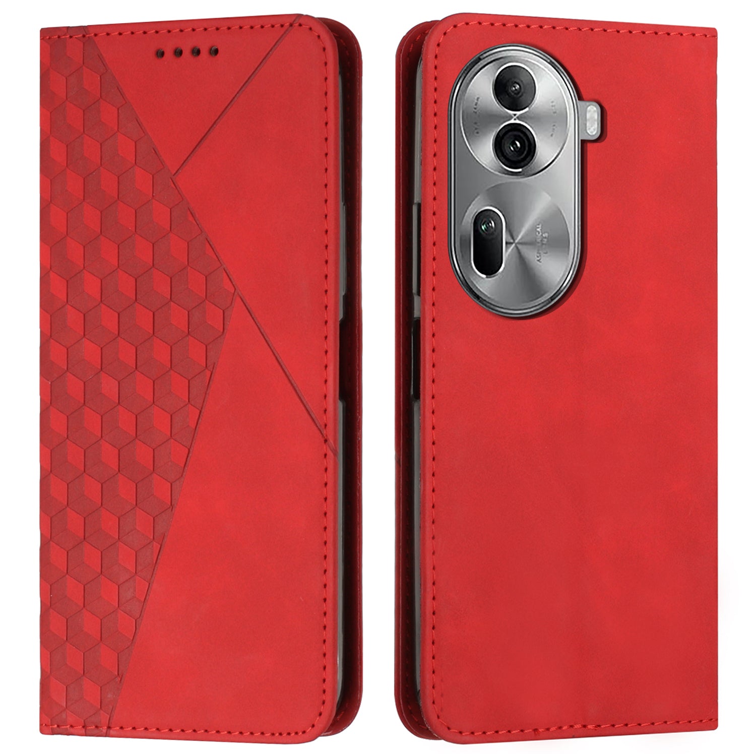 For Oppo Reno11 Pro 5G (Global) / Reno11 (China) 5G Magnetic Case PU Leather Imprinted Phone Wallet Cover
