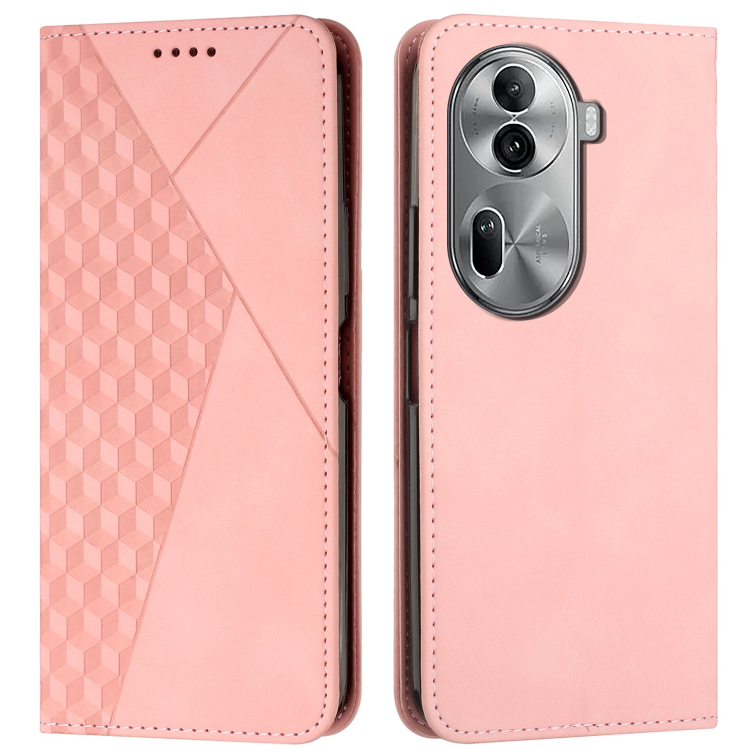 For Oppo Reno11 Pro 5G (Global) / Reno11 (China) 5G Magnetic Case PU Leather Imprinted Phone Wallet Cover