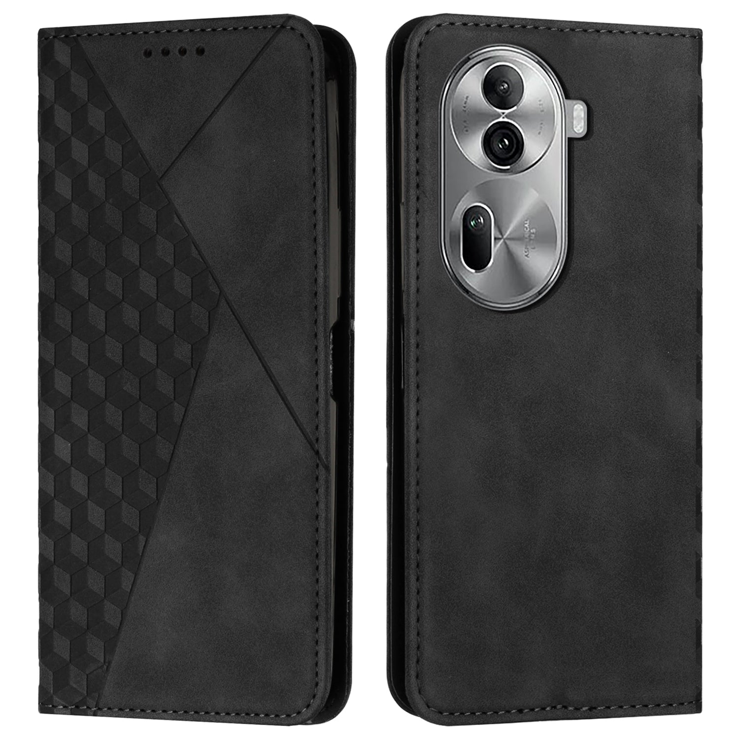 For Oppo Reno11 Pro 5G (Global) / Reno11 (China) 5G Magnetic Case PU Leather Imprinted Phone Wallet Cover