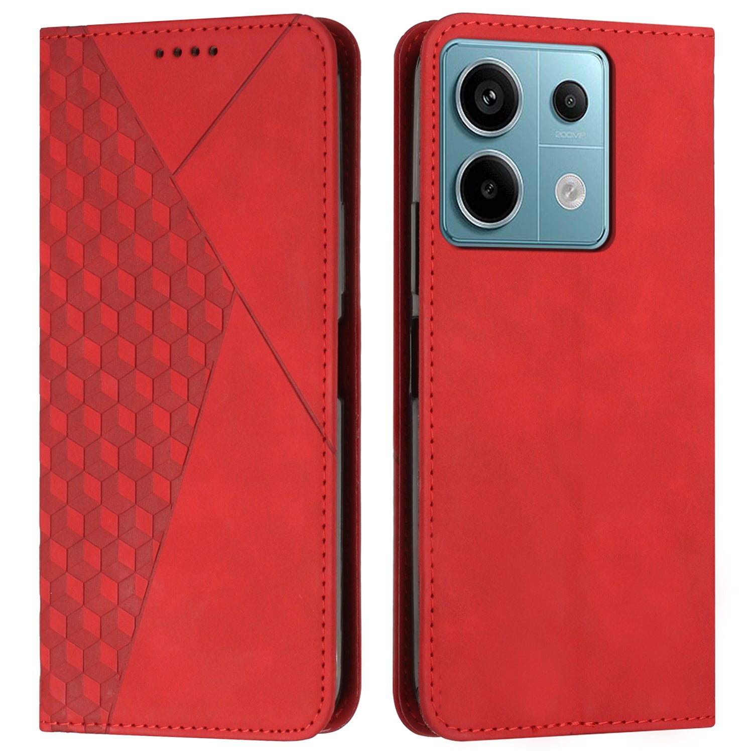 For Xiaomi Redmi Note 13 Pro 4G / Poco M6 Pro 4G Magnetic Phone Case Skin-touch PU Leather Card Slots Cover