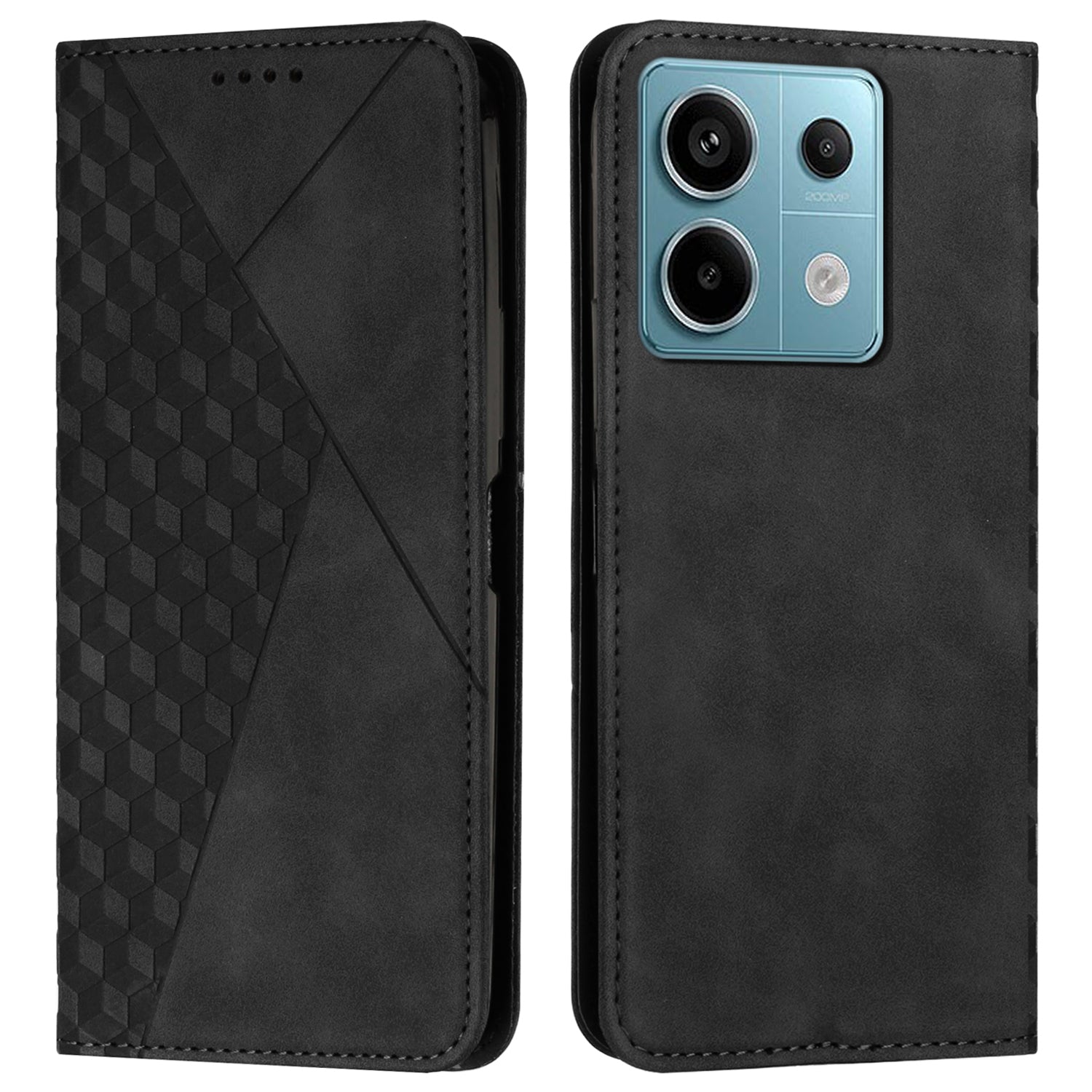 For Xiaomi Redmi Note 13 Pro 4G / Poco M6 Pro 4G Magnetic Phone Case Skin-touch PU Leather Card Slots Cover