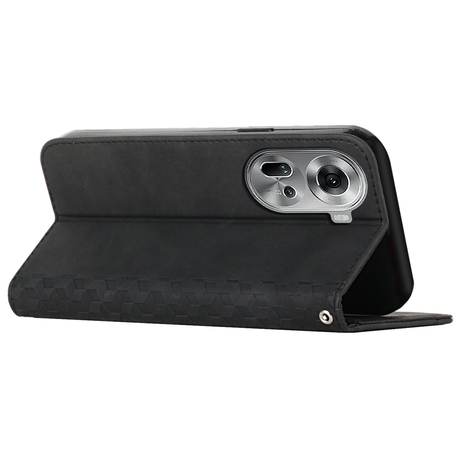 For Oppo Reno11 5G (Global) Case Leather+TPU Scratch-proof Phone Cover with Magnetic Closure
