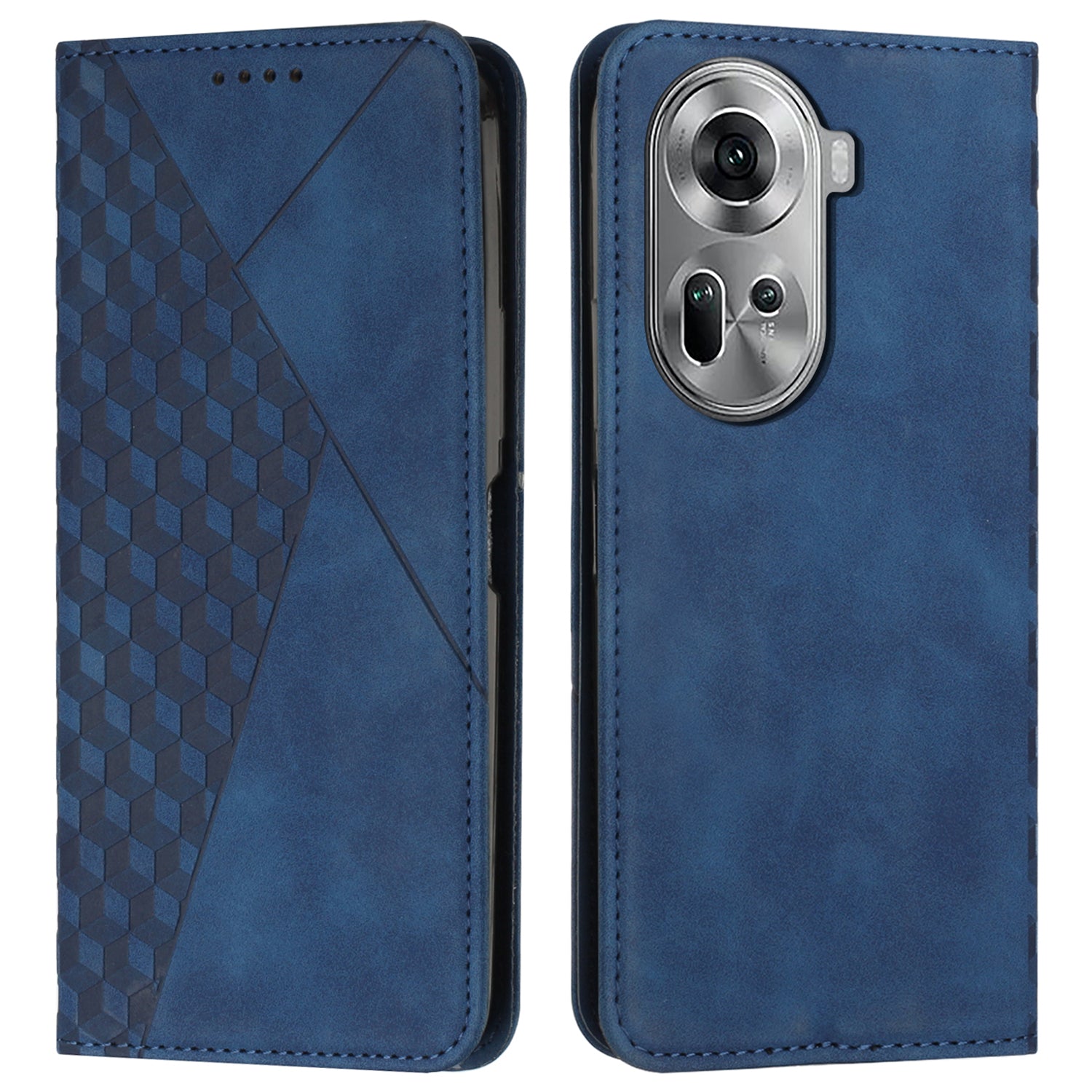 For Oppo Reno11 5G (Global) Case Leather+TPU Scratch-proof Phone Cover with Magnetic Closure