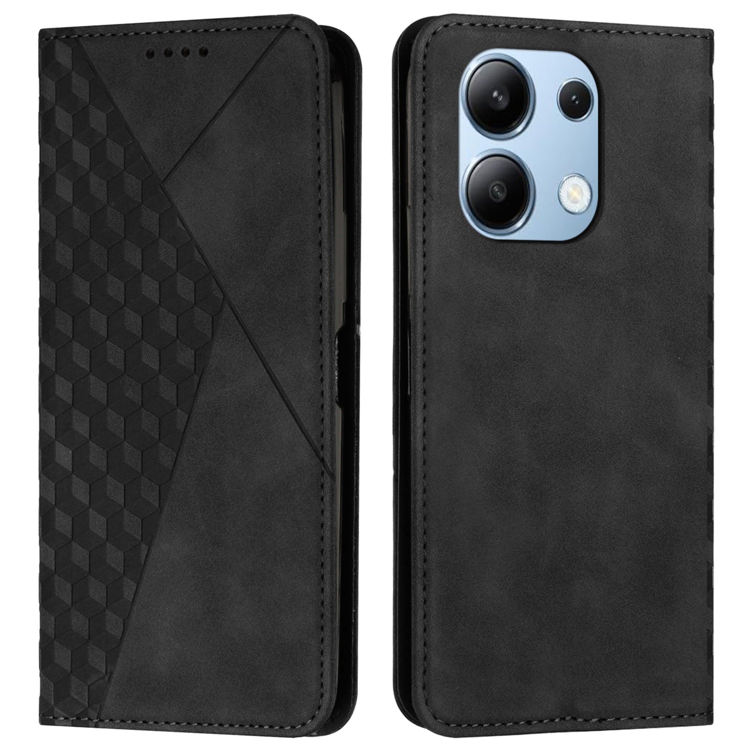 For Xiaomi Redmi Note 13 4G Case Drop-resistant PU Leather Folio Stand Phone Protector
