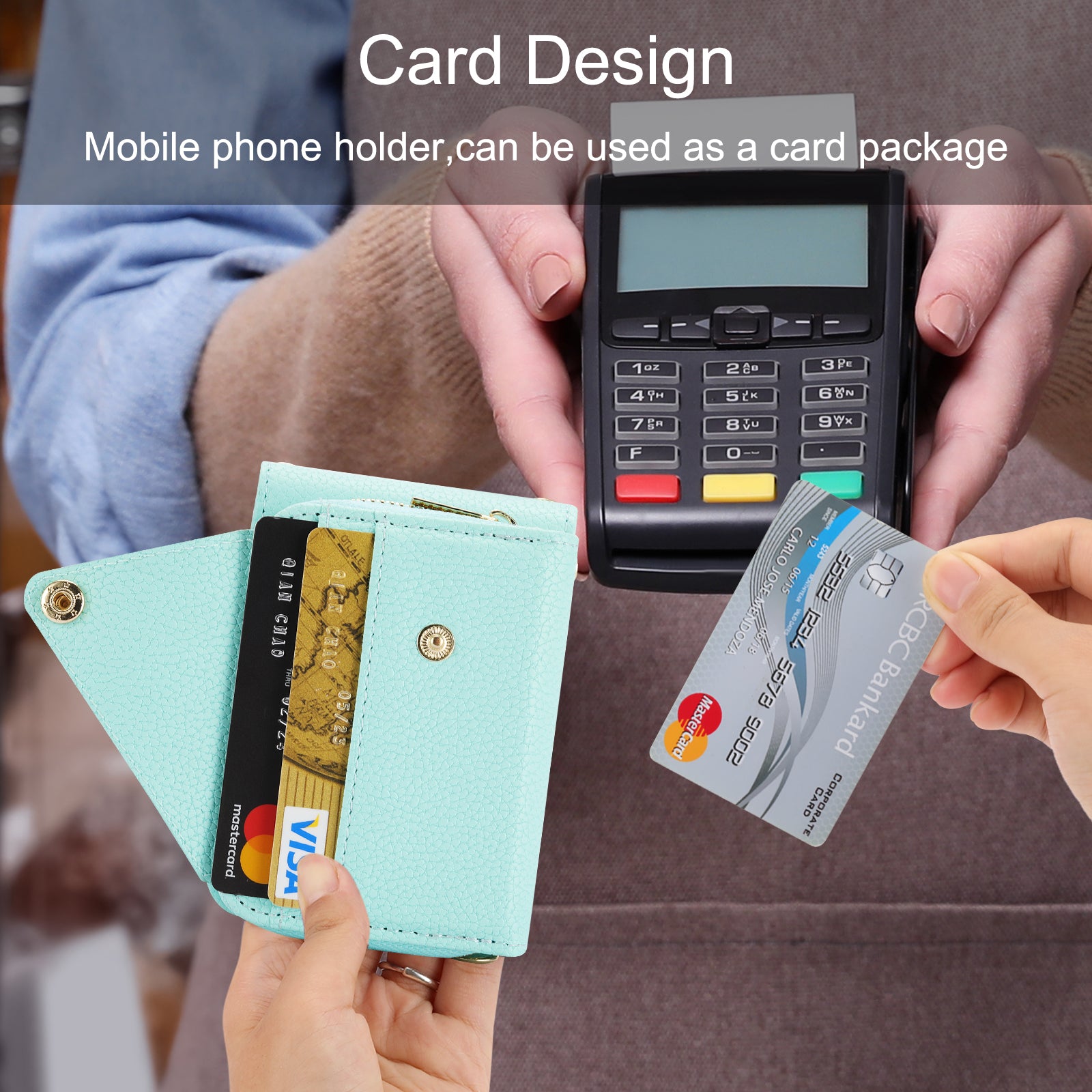 For Samsung Galaxy Z Flip3 5G Back Case PU Leather Zipper Wallet Phone Cover with Detachable Lanyard