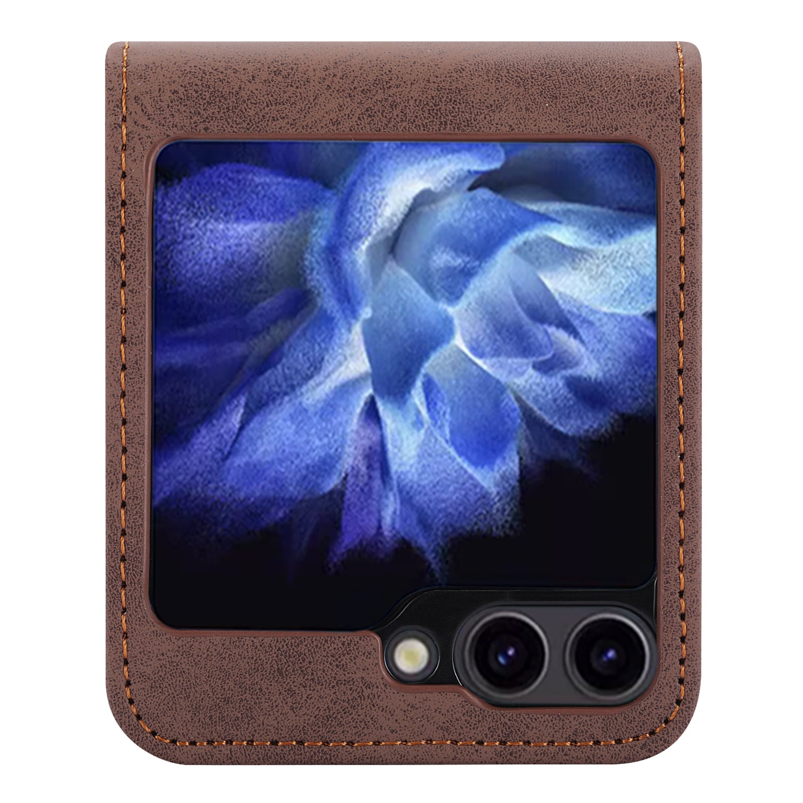 DF-05 For Samsung Galaxy Z Flip5 5G Case Shockproof PC+PU Leather Phone Cover