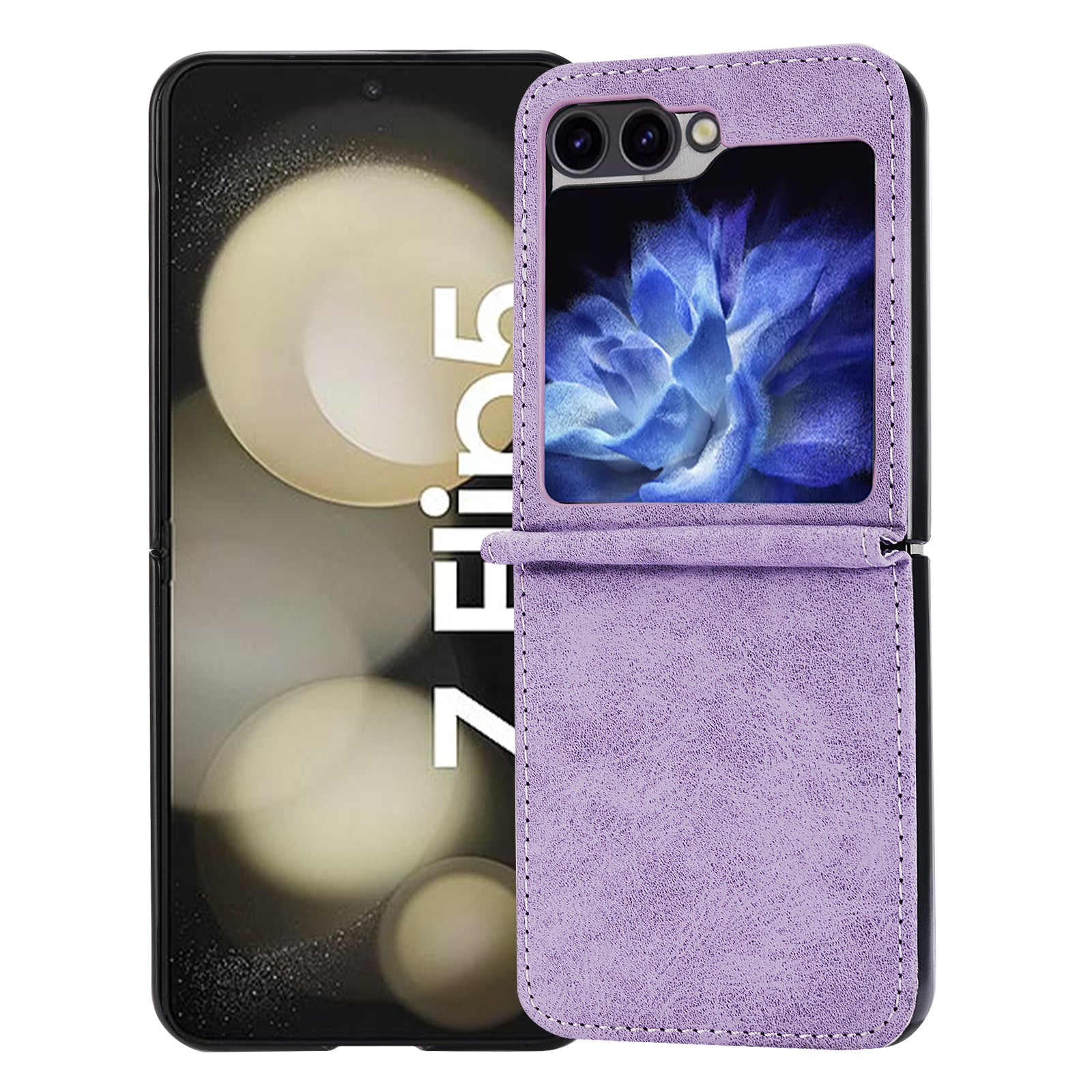 DF-05 For Samsung Galaxy Z Flip5 5G Case Shockproof PC+PU Leather Phone Cover