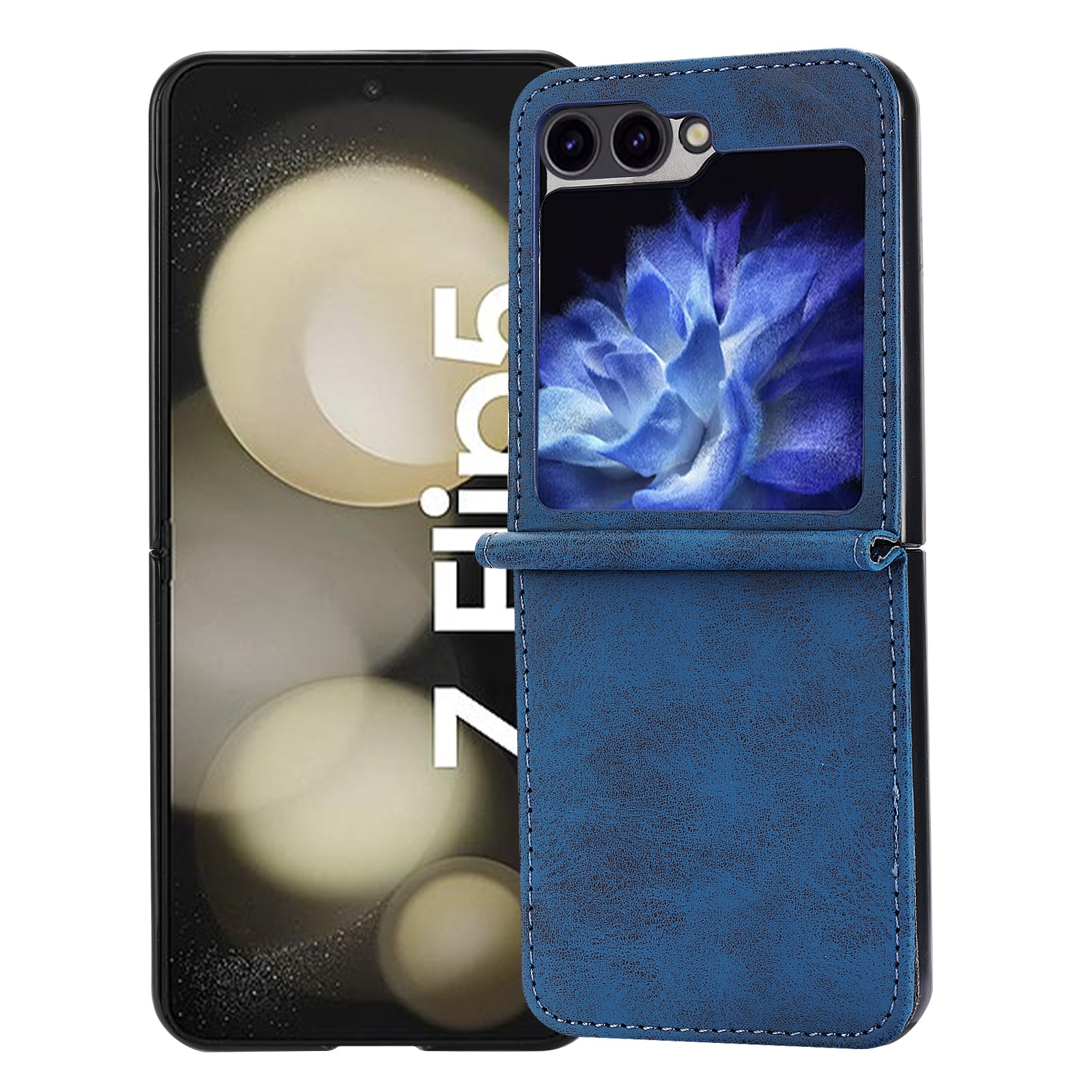 DF-05 For Samsung Galaxy Z Flip5 5G Case Shockproof PC+PU Leather Phone Cover