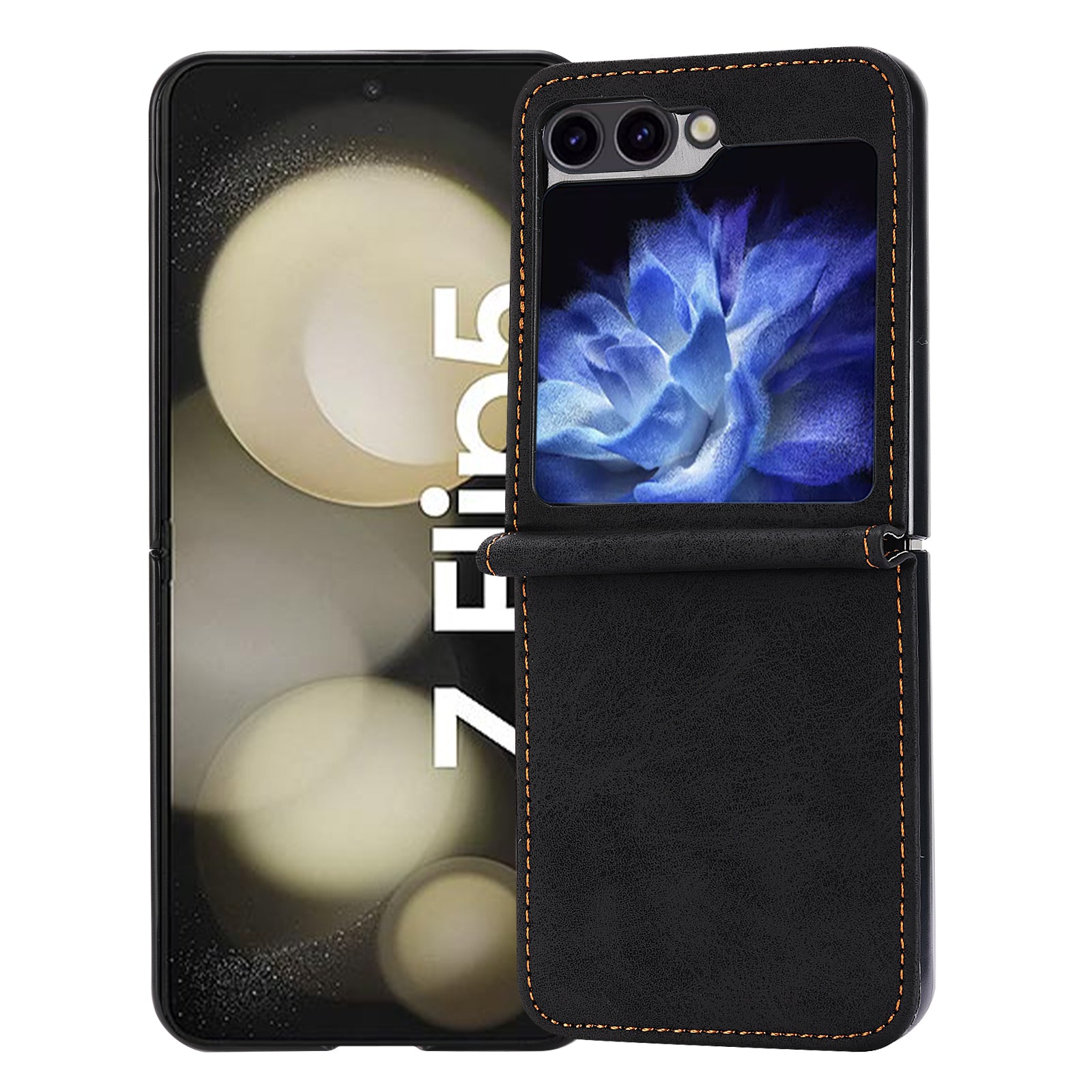 DF-05 For Samsung Galaxy Z Flip5 5G Case Shockproof PC+PU Leather Phone Cover