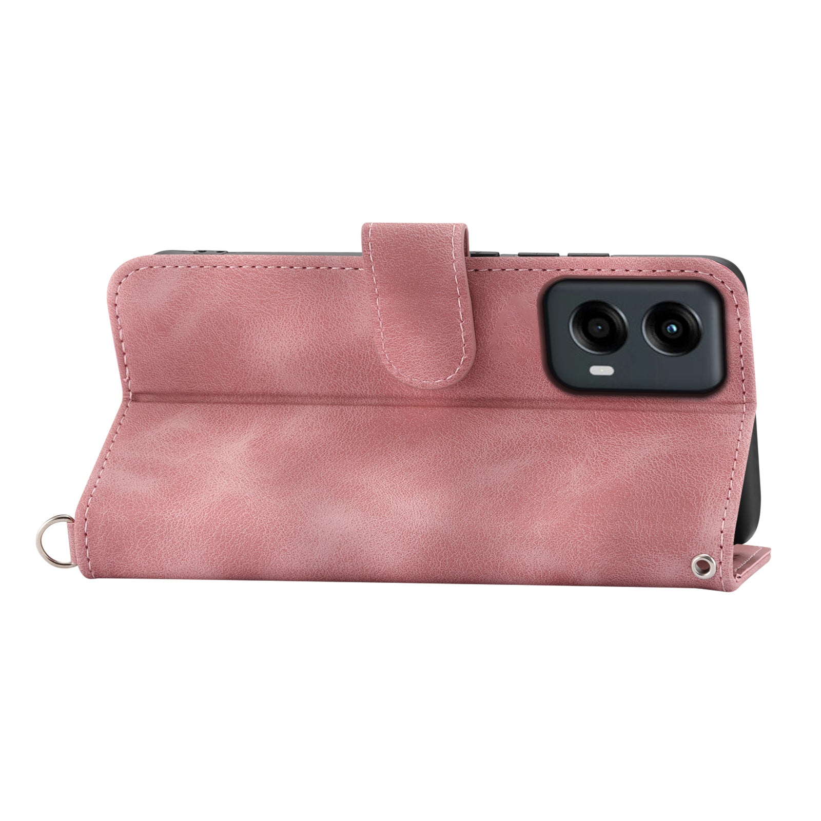 For Motorola Moto G Stylus 5G (2024) Leather Case with 2 Straps Flower Pattern Wallet Crossbody Phone Cover